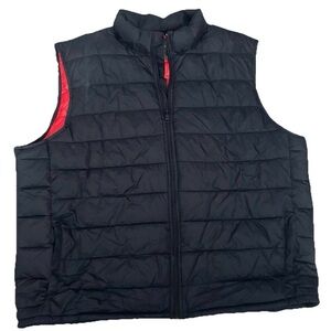 tek gear Black Quilted Vest with Red Interior